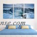 wall26 3 Panel Canvas Wall Art - Fisherman Casting a Net in a Boat on the Foggy River - Giclee Print Gallery Wrap Modern Home Decor Ready to Hang - 16"x24" x 3 Panels   